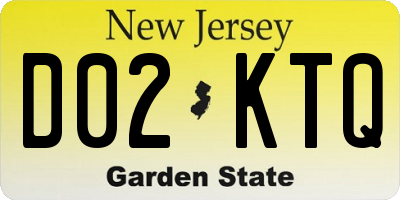 NJ license plate D02KTQ