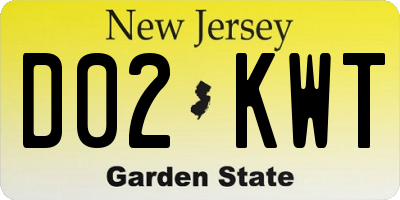 NJ license plate D02KWT