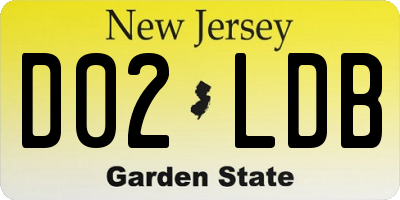 NJ license plate D02LDB