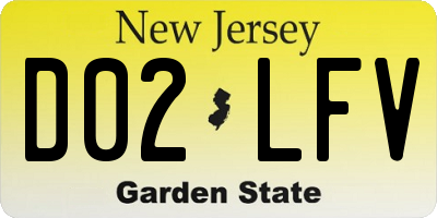 NJ license plate D02LFV