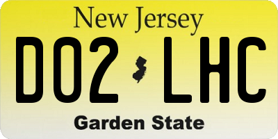 NJ license plate D02LHC