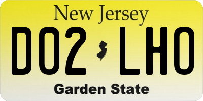 NJ license plate D02LHO