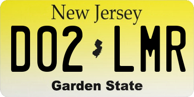 NJ license plate D02LMR