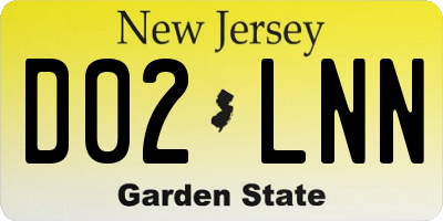 NJ license plate D02LNN