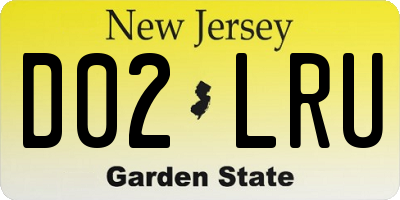 NJ license plate D02LRU