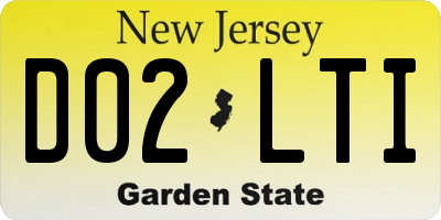 NJ license plate D02LTI