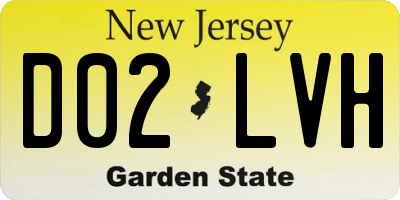 NJ license plate D02LVH