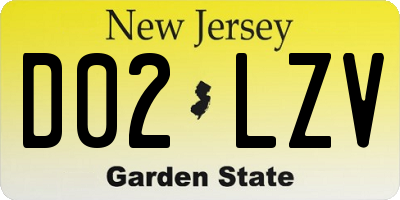 NJ license plate D02LZV