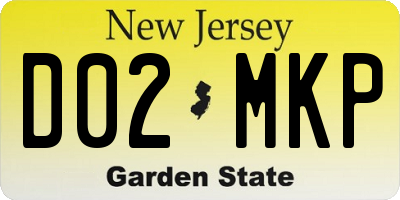 NJ license plate D02MKP