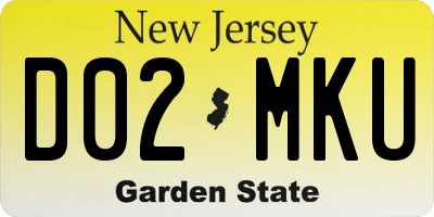 NJ license plate D02MKU