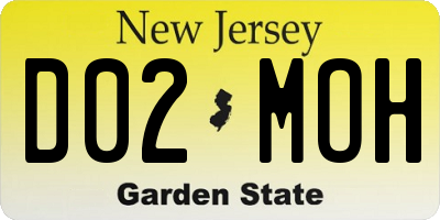 NJ license plate D02MOH