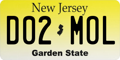 NJ license plate D02MOL