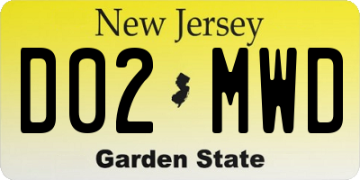 NJ license plate D02MWD