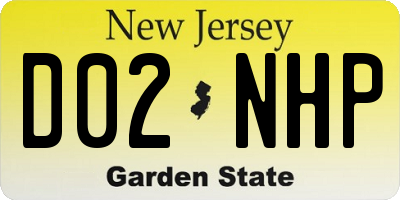 NJ license plate D02NHP