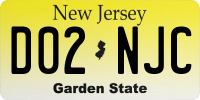 NJ license plate D02NJC