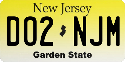 NJ license plate D02NJM