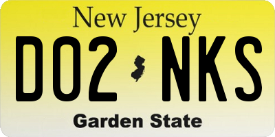 NJ license plate D02NKS