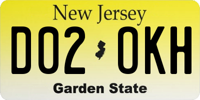 NJ license plate D02OKH