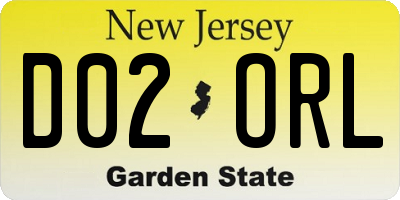NJ license plate D02ORL