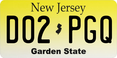 NJ license plate D02PGQ