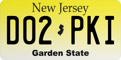 NJ license plate D02PKI