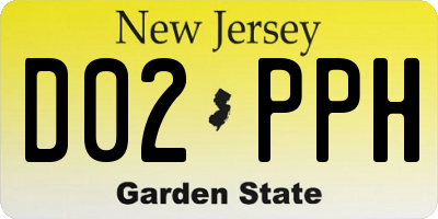 NJ license plate D02PPH