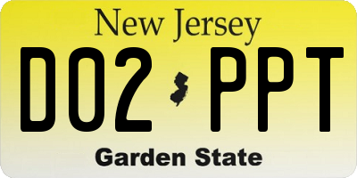 NJ license plate D02PPT