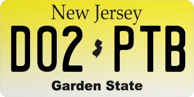 NJ license plate D02PTB