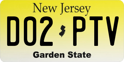 NJ license plate D02PTV