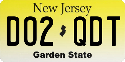 NJ license plate D02QDT