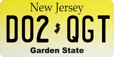 NJ license plate D02QGT