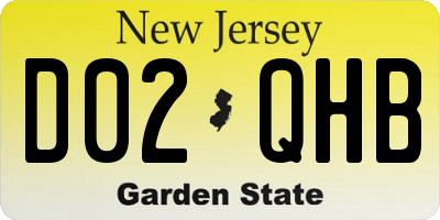 NJ license plate D02QHB