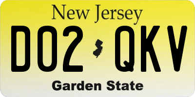 NJ license plate D02QKV