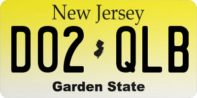 NJ license plate D02QLB