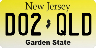 NJ license plate D02QLD