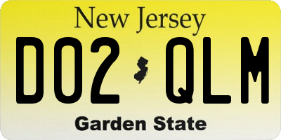 NJ license plate D02QLM