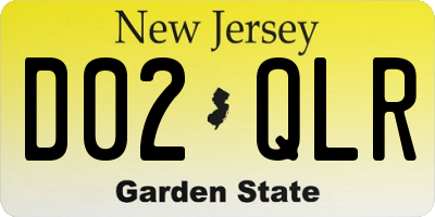NJ license plate D02QLR