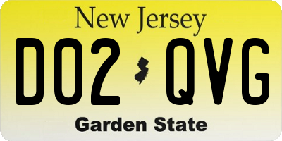 NJ license plate D02QVG