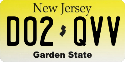 NJ license plate D02QVV