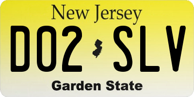 NJ license plate D02SLV