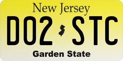 NJ license plate D02STC