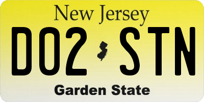 NJ license plate D02STN