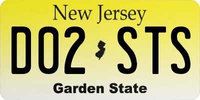 NJ license plate D02STS
