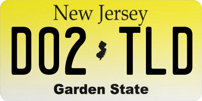 NJ license plate D02TLD