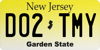 NJ license plate D02TMY