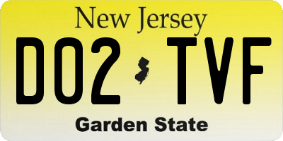 NJ license plate D02TVF