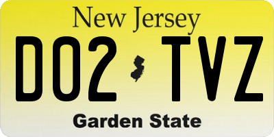 NJ license plate D02TVZ