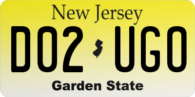 NJ license plate D02UGO