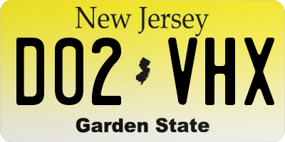 NJ license plate D02VHX