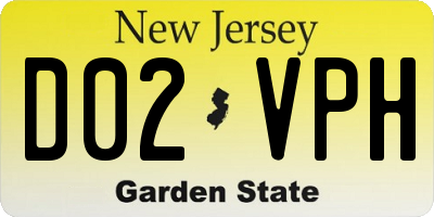 NJ license plate D02VPH